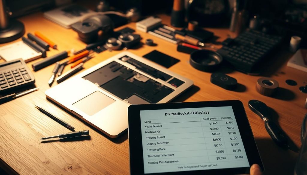 DIY MacBook Air display replacement cost analysis