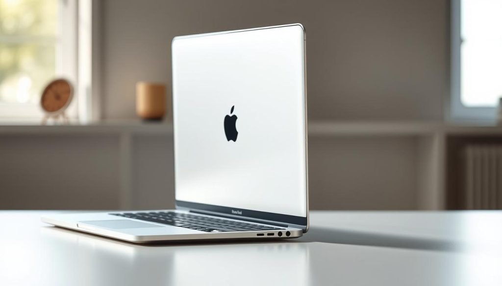 a highly detailed, photorealistic image of a Macbook Pro A1398 laptop, showcasing its sleek design and high-quality build. The laptop is placed on a minimalist, white surface, with soft, natural lighting illuminating its metallic body from the side. The image is framed to capture the laptop's elegant lines, sharp edges, and subtle curves, highlighting its premium and modern aesthetic. The background is blurred, creating a sense of focus and emphasis on the device. The overall mood is one of sophistication, quality, and desirability, inviting the viewer to appreciate the Macbook Pro A1398's best deals and compelling them to consider purchasing it.