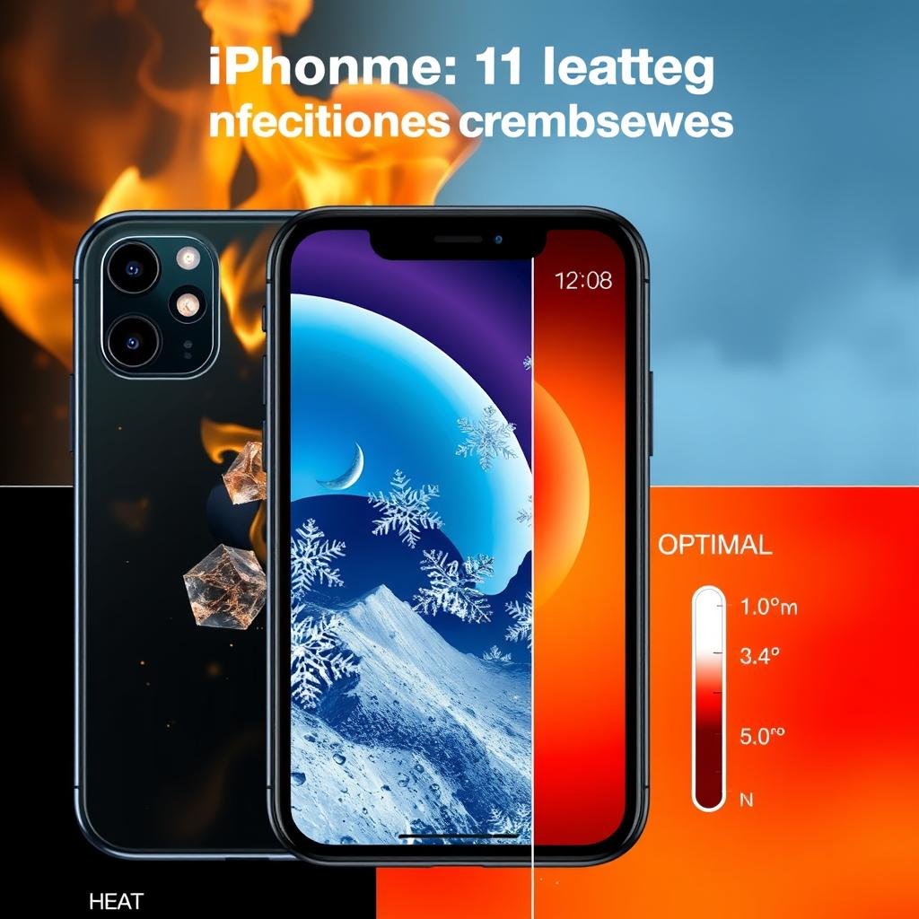 iPhone 11 in various environmental conditions affecting battery