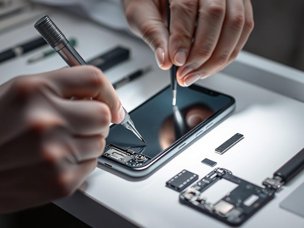 iPhone screen replacement being performed at Apple Service Center Bangalore iPhone screen replacement being performed at Apple Service Center Bangalore