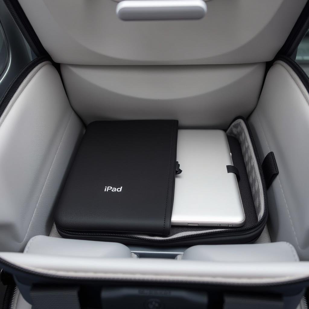 iPad being stored safely in padded bag to prevent damage and iPad screen replacement