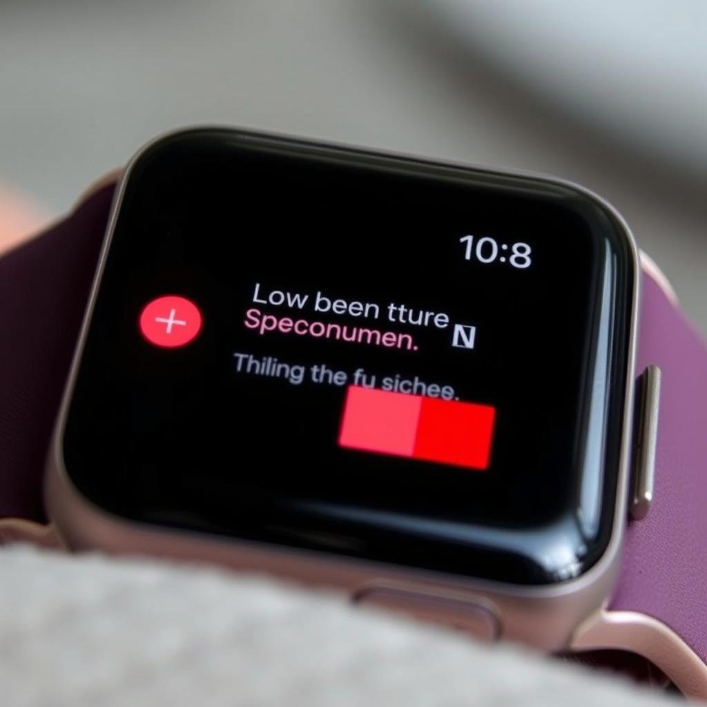 Apple Watch showing low battery warning with rapid battery drain Apple Watch showing low battery warning with rapid battery drain