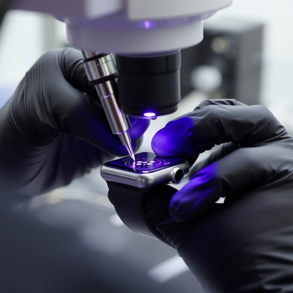 iFixIndia technician working on Apple Watch with professional tools iFixIndia technician working on Apple Watch with professional tools