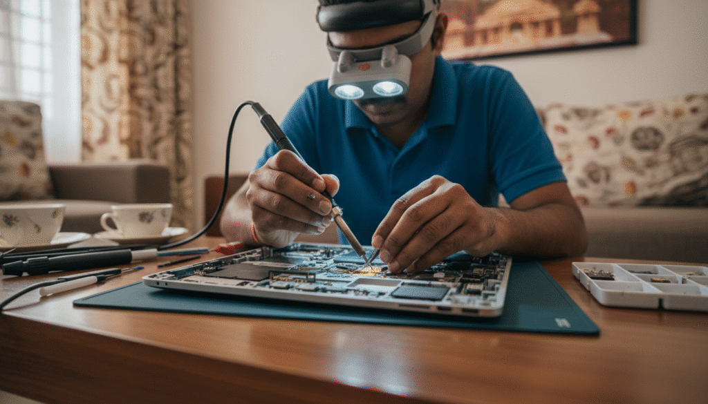MacBook charging port repair at home service in Bangalore