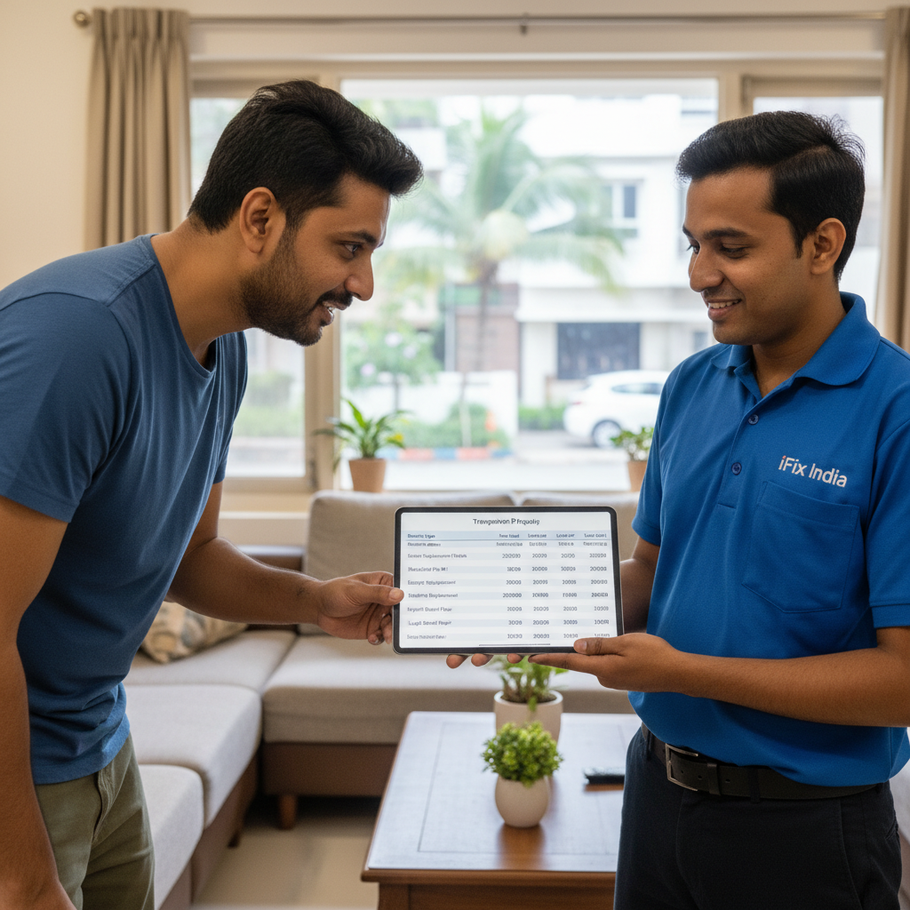 Transparent pricing for MacBook repair home service in Bangalore
